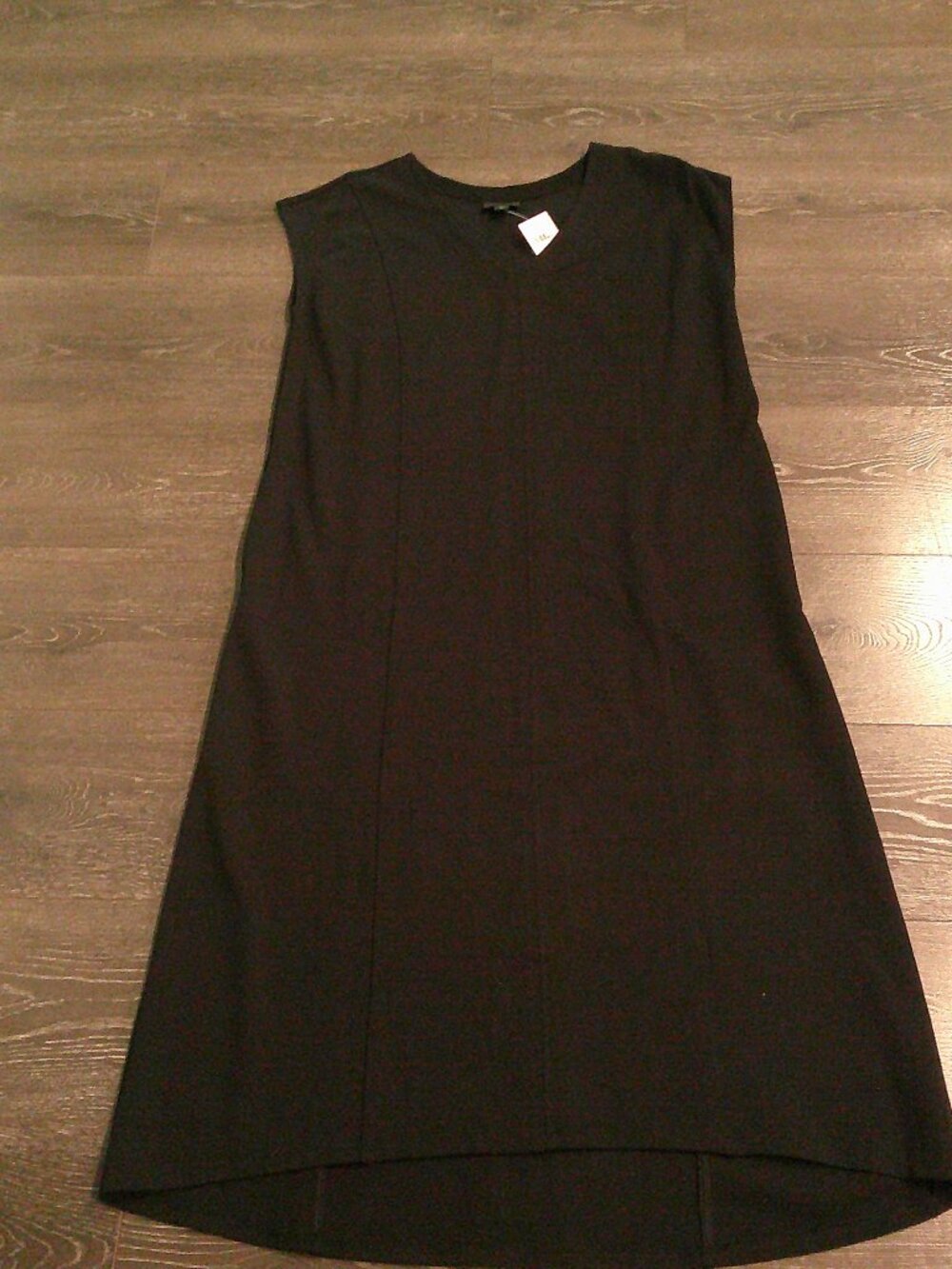 J. Jill Sleeveless solid knit black midi dress with pockets Medium NWT